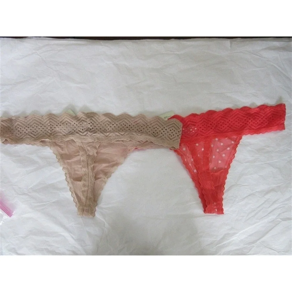 NWT 2 Parisian XL Lace Waist Thong Panty WM1940 99903